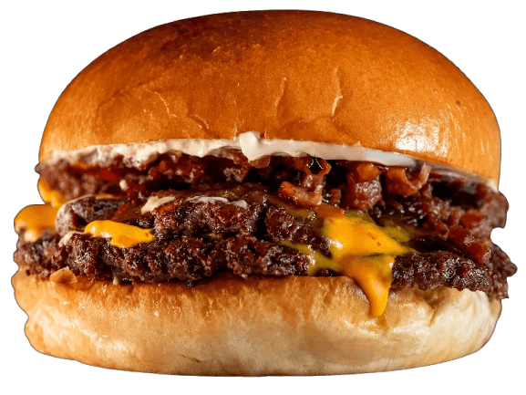 Smash burger Martxel con doble carne y cheddar
